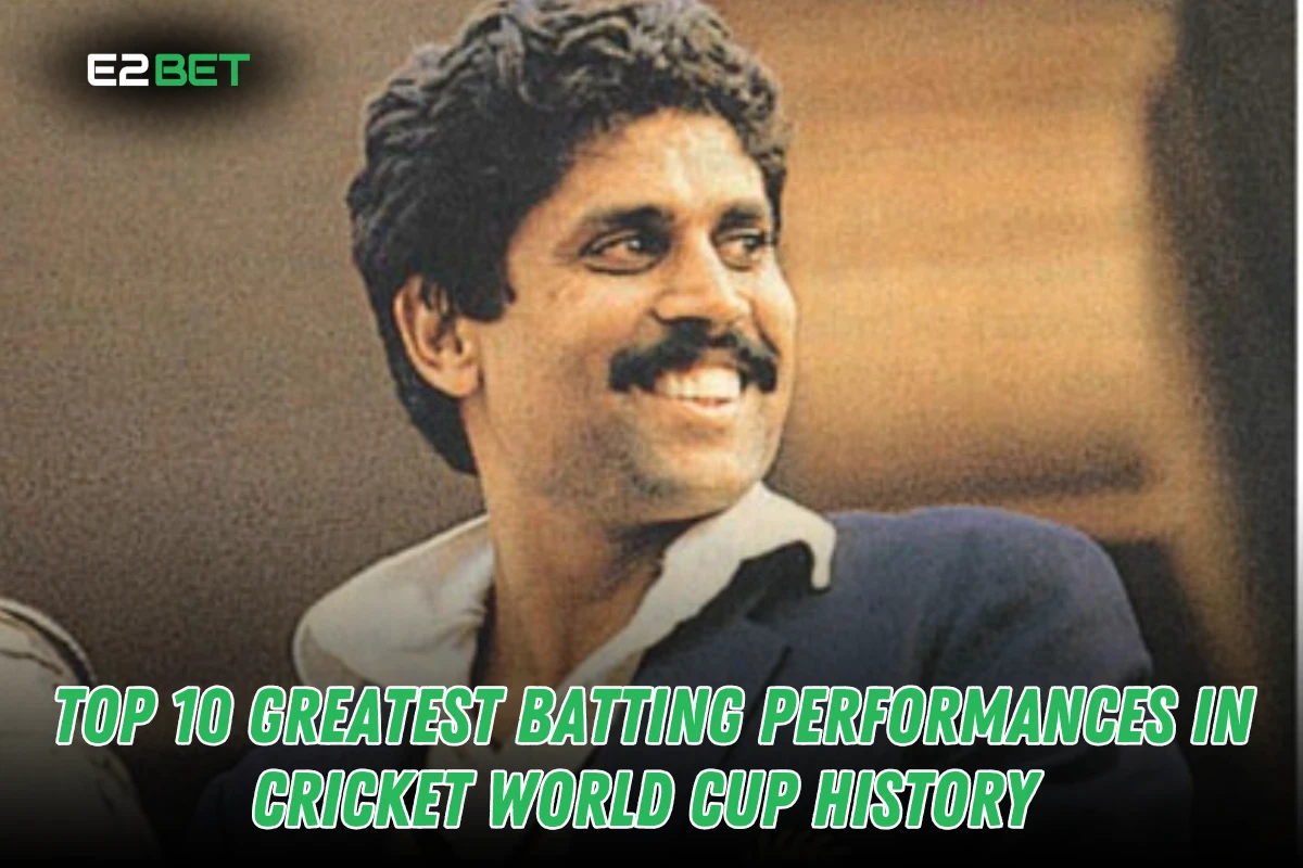 Top 10 Greatest Batting Performances in Cricket World Cup History

